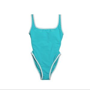 Lain Snow women’s one piece swimsuit in Sea. Size XL